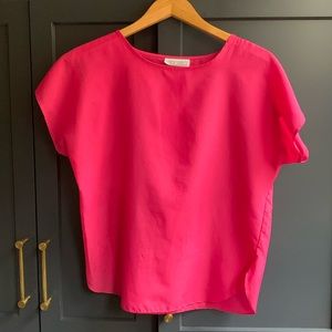 Boxy Bright Pink Light Weight Jessica Michelle Top. Size M.
